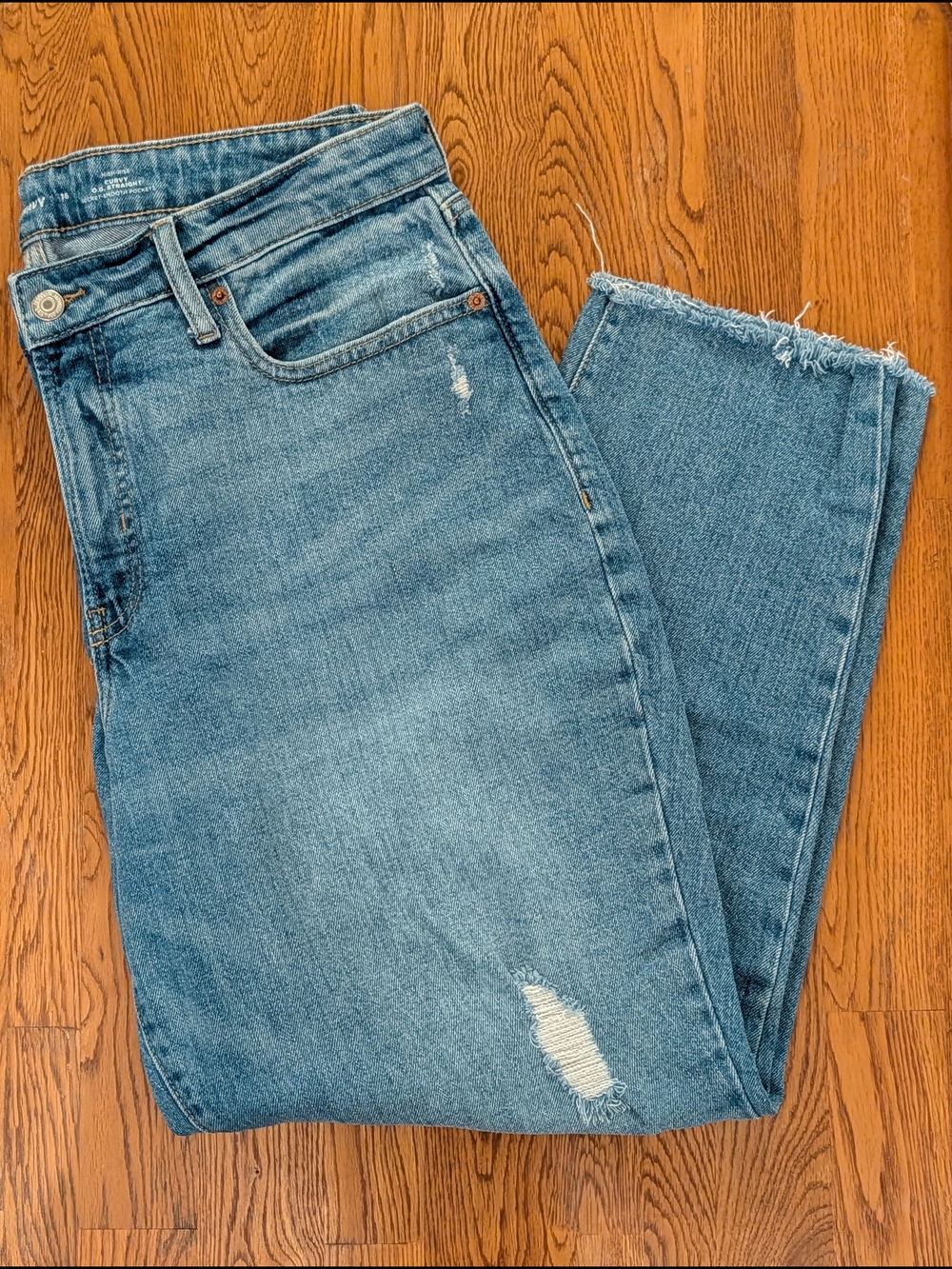 Old Navy Curvy Denim High Rise OG Straight Ankle Jeans